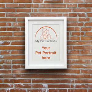 16×12″ Gallery Frame – 14×10″ Pet Portrait