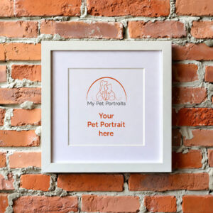 10×10″ Gallery Frame – 8×8″ Pet Portrait